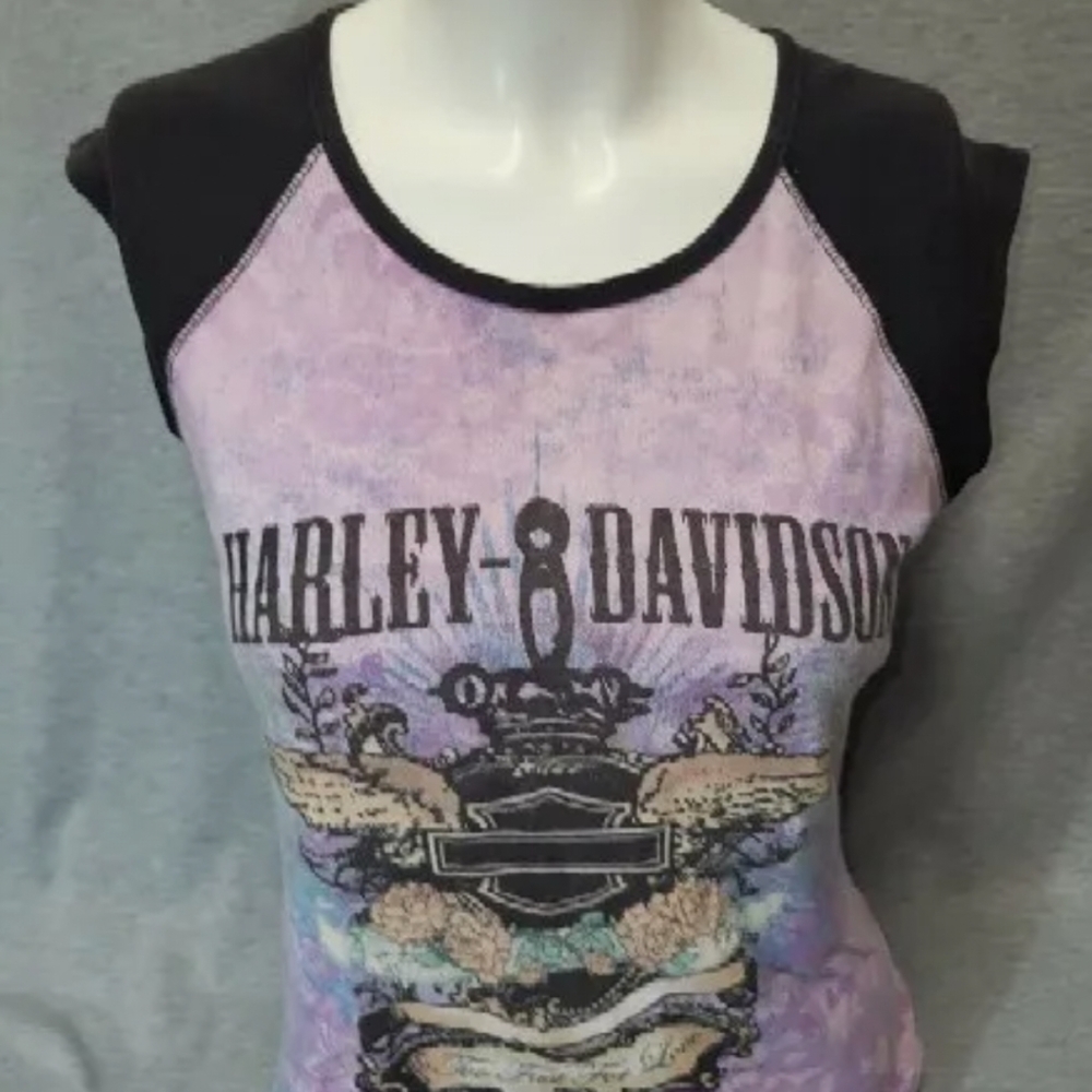 Harley Davidson Woman "To Fast For Love" Blouse sz M